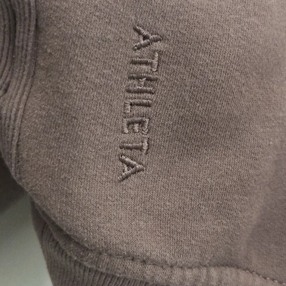 Athleta Forever Fleece Half Zip Sweatshirt XS Mauve EUC - Picture 5 of 6